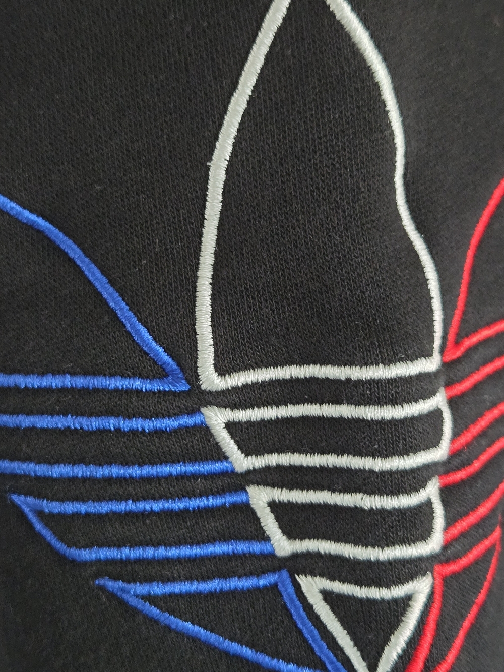 Adidas Black Track Jacket with Blue & Red Stripe Detailing - Picture 11 of 14